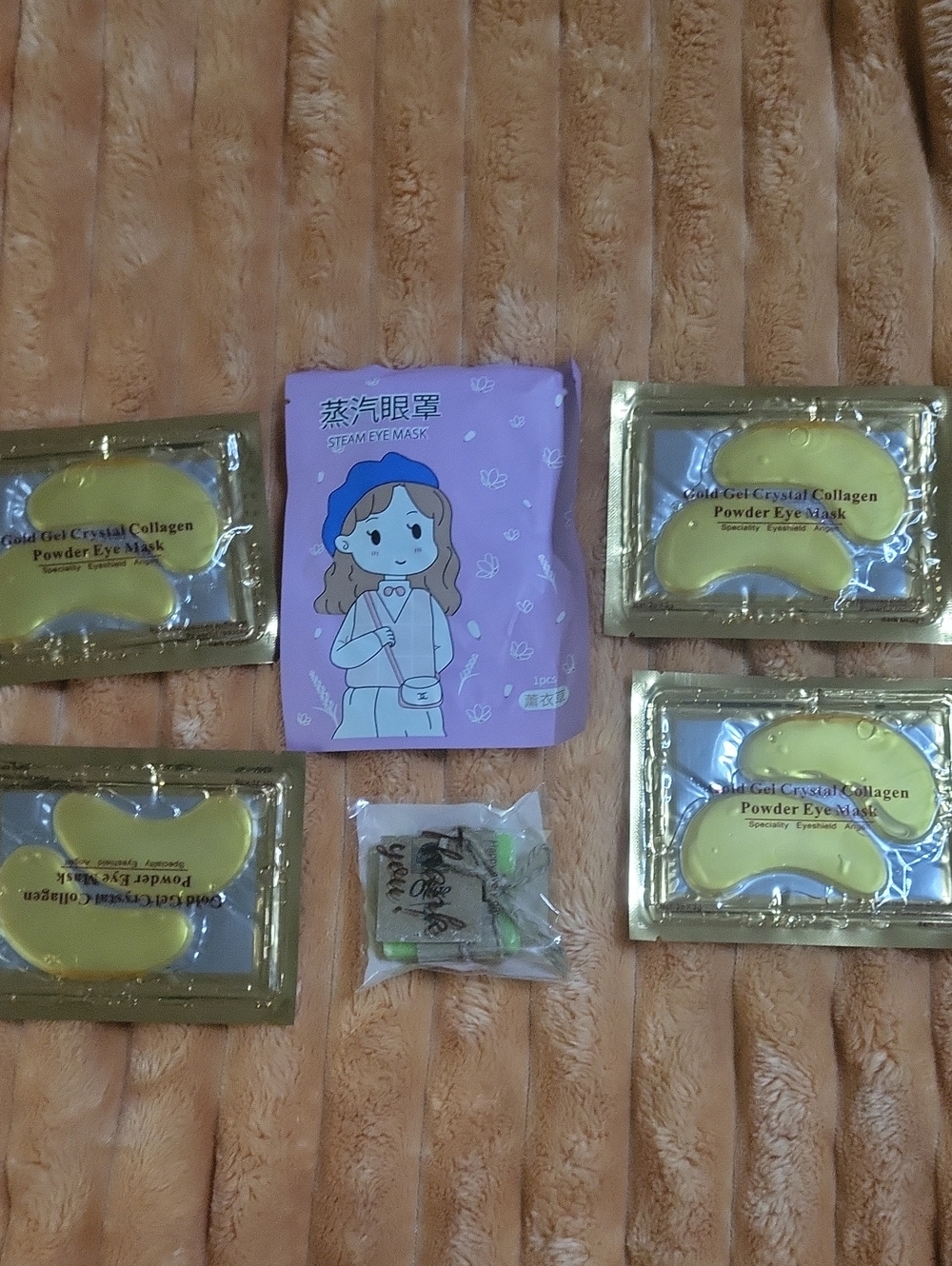 Gold Gel Crystal Collagen Powder Eye Mask - Gold